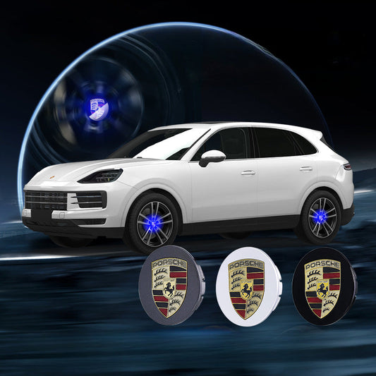 Suitable For Porsche Magnetic Suspension Hub Caps & LED Suspension Luminous Wheel Hub Lights