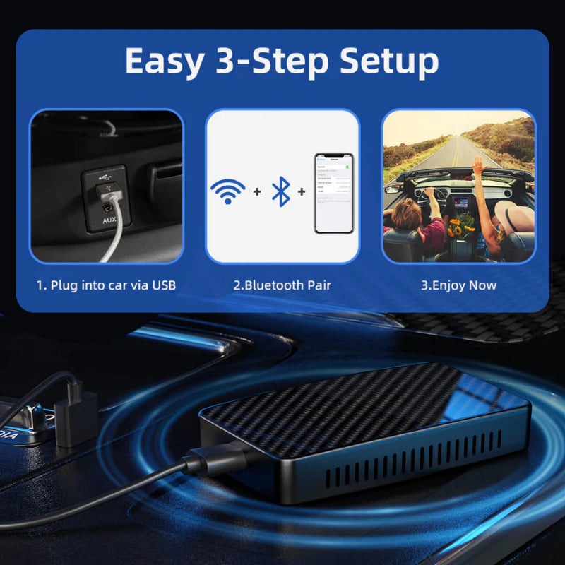 Play2Video Pro Wireless CarPlay Integrated Adapter Compatible with Android/IOS