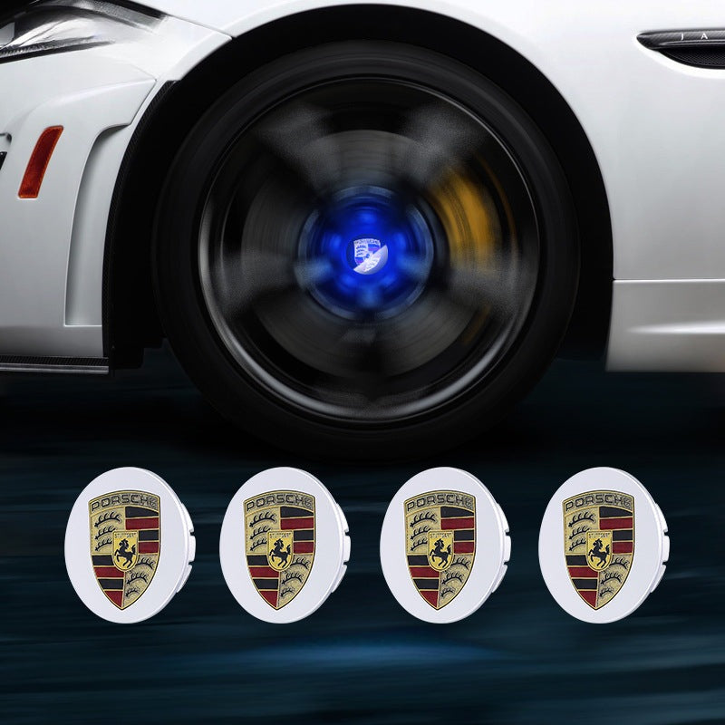 Suitable For Porsche Magnetic Suspension Hub Caps & LED Suspension Luminous Wheel Hub Lights