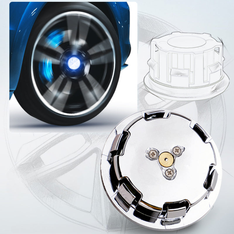 Suitable For Peugeot Magnetic Suspension Hub Caps & LED Suspension Luminous Wheel Hub Lights