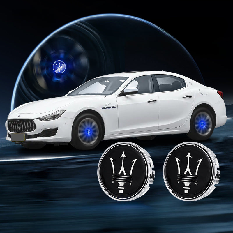 Suitable For Maserati Magnetic Suspension Hub Caps & LED Suspension Luminous Wheel Hub Lights