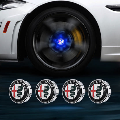 Suitable For Alfa Romeo Magnetic Suspension Hub Caps & LED Suspension Luminous Wheel Hub Lights