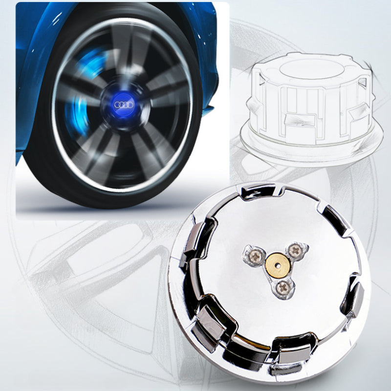 Suitable For Audi Magnetic Suspension Hub Caps & LED Suspension Luminous Wheel Hub Lights