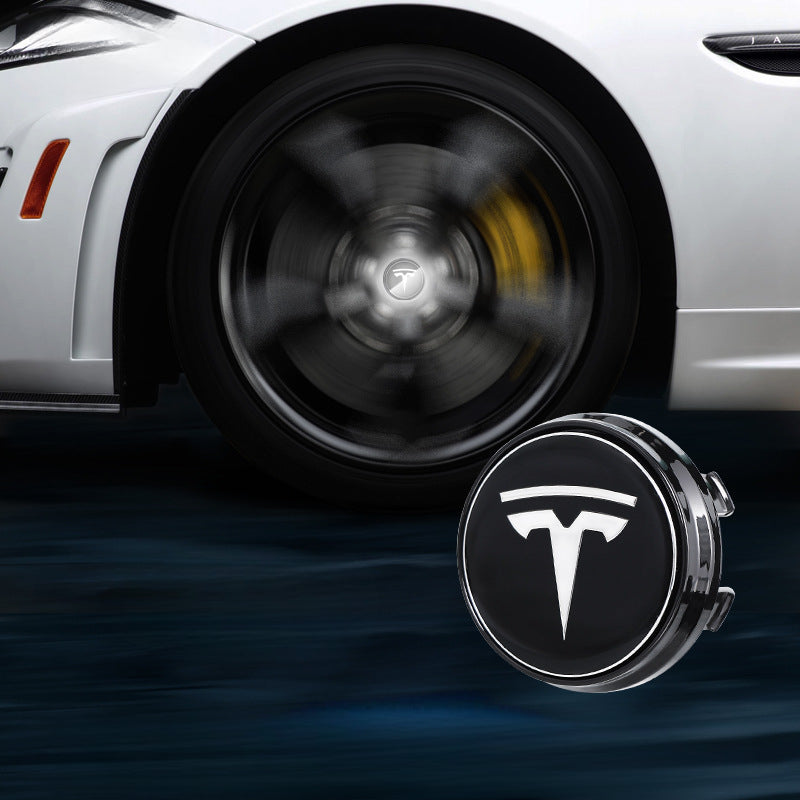 Suitable For Tesla Magnetic Suspension Hub Caps & LED Suspension Luminous Wheel Hub Lights