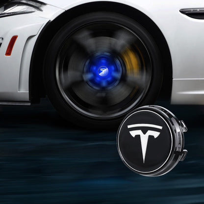 Suitable For Tesla Magnetic Suspension Hub Caps & LED Suspension Luminous Wheel Hub Lights