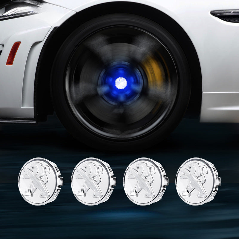 Suitable For Peugeot Magnetic Suspension Hub Caps & LED Suspension Luminous Wheel Hub Lights