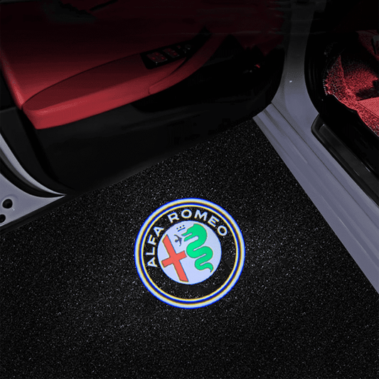 Alfa Romeo Compatible HD Door Welcome Light Puddle Light Micro Logo Projector Light Floor Light-Customizable