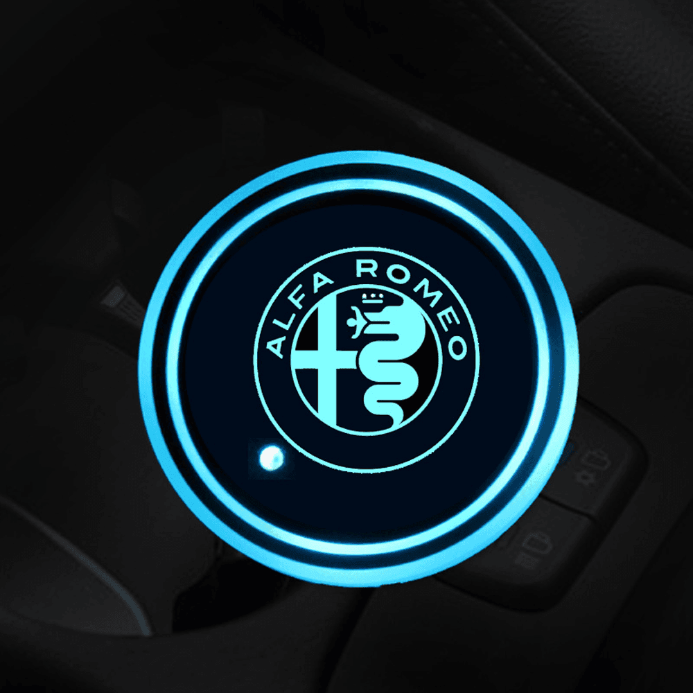 Alfa Romeo Compatible LED Smart Luminous Coaster-Greetlight