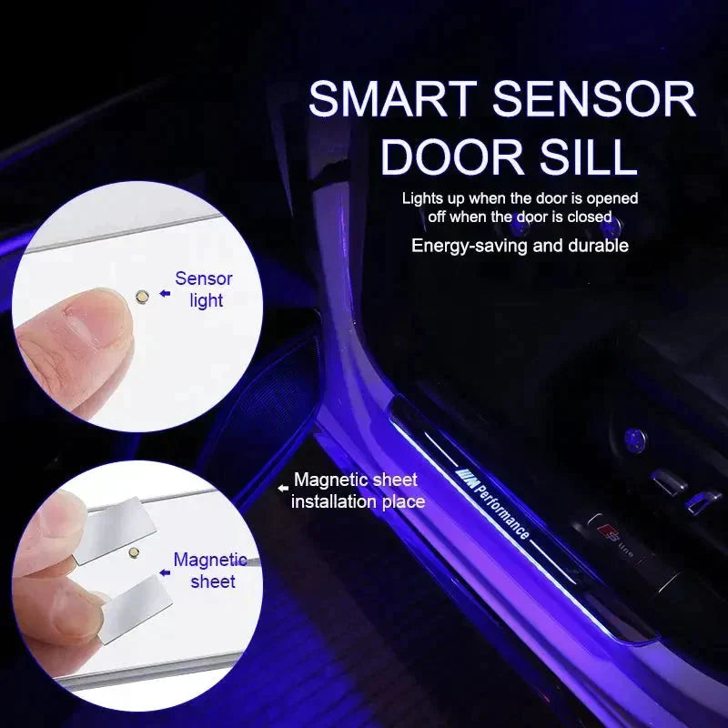 Skoda Compatible Intelligent LED Colorful Car Door Sill Protector