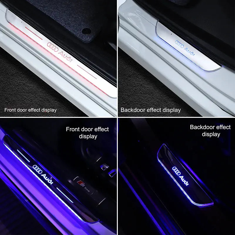 Audi Compatible Intelligent LED Colorful Car Door Sill Protector