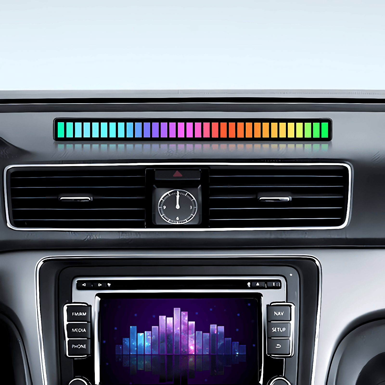 Car Colorful Music Atmosphere Light RGB Sound Control Rhythm Light