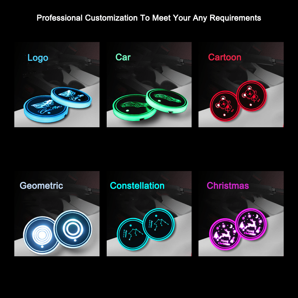 Car LED Smart Lighting Coaster-Customization