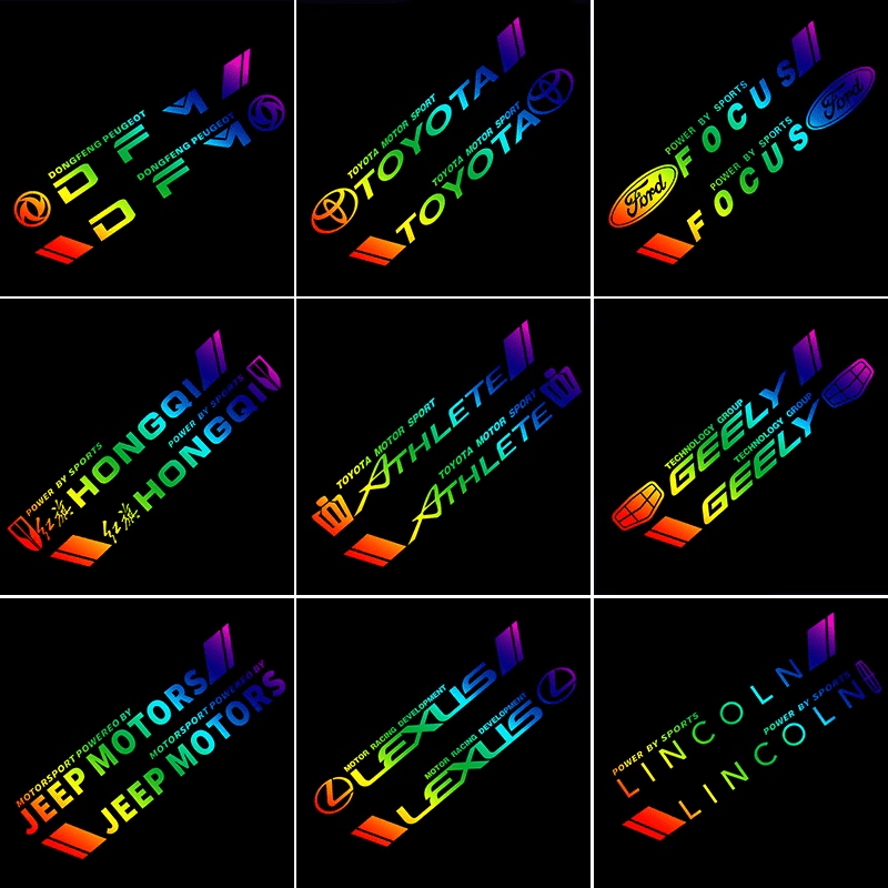 Colorful Laser Car Stickers For Car Body Reflective Car Stickers