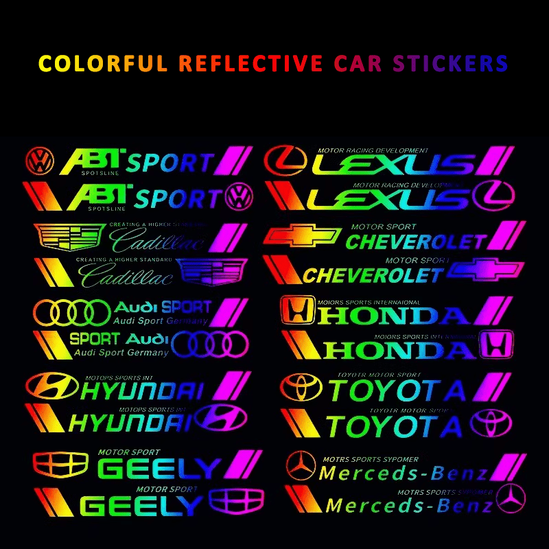 Colorful Laser Car Stickers For Car Body Reflective Car Stickers