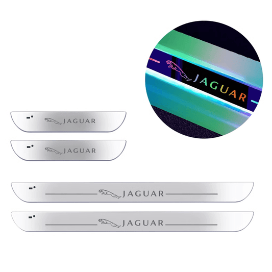 Jaguar Compatible Intelligent LED Colorful Car Door Sill Protector