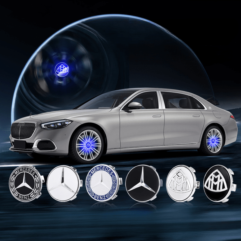 Suitable For Maybach Magnetic Suspension Hub Caps & LED Suspension Luminous Wheel Hub Lights