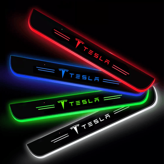 Tesla Compatible Intelligent LED Colorful Car Door Sill Protector