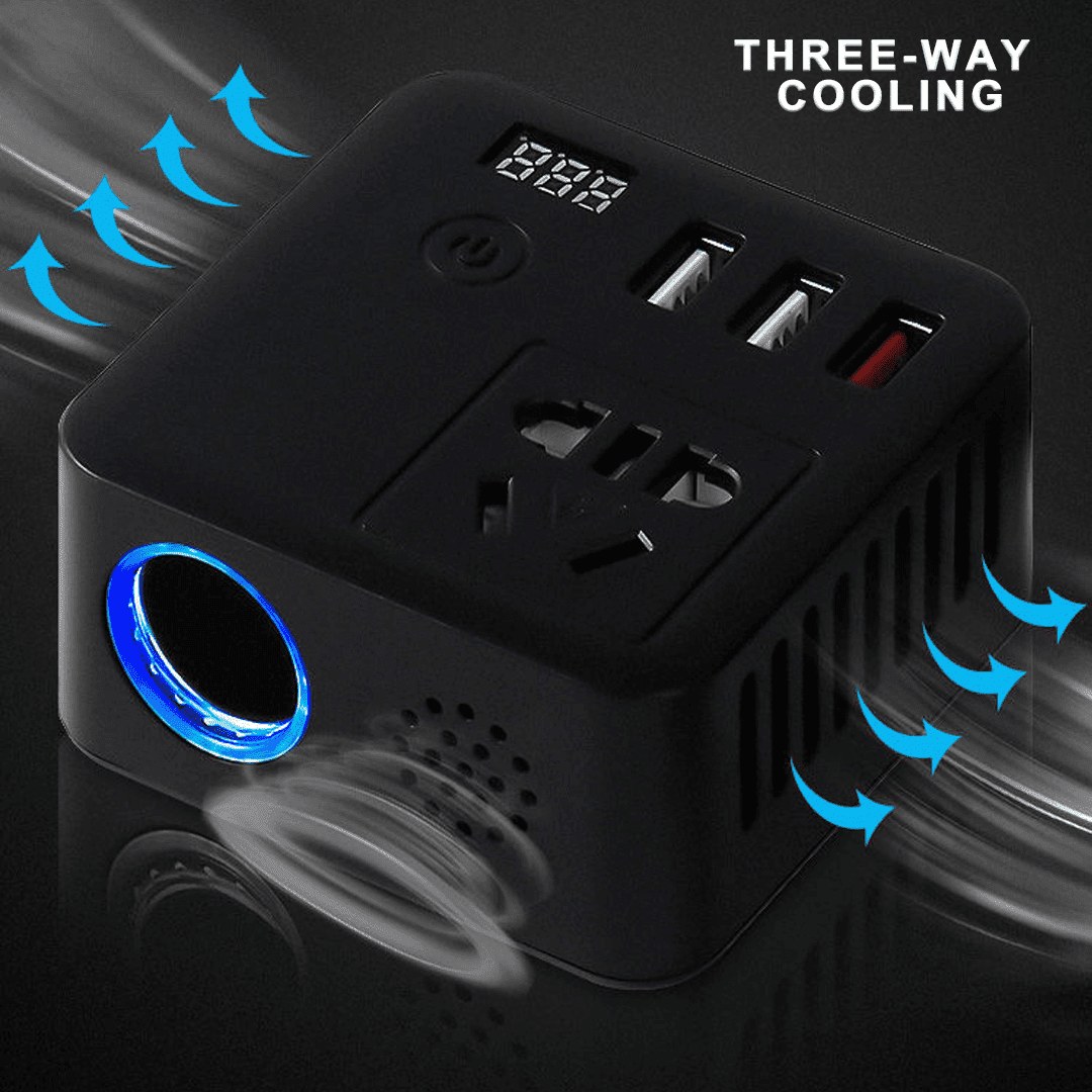 Multifunctional Car Inverter 150W High Power Sine Wave Inverter 3.0 Fast Charging Socket