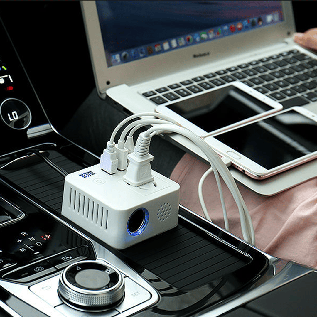 Multifunctional Car Inverter 150W High Power Sine Wave Inverter 3.0 Fast Charging Socket