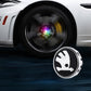 Suitable For Škoda Magnetic Suspension Hub Caps & LED Suspension Luminous Wheel Hub Lights