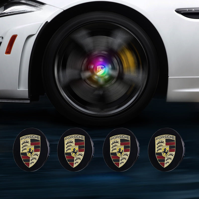 Suitable For Porsche Magnetic Suspension Hub Caps & LED Suspension Luminous Wheel Hub Lights