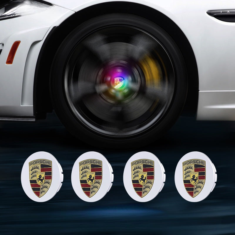 Suitable For Porsche Magnetic Suspension Hub Caps & LED Suspension Luminous Wheel Hub Lights