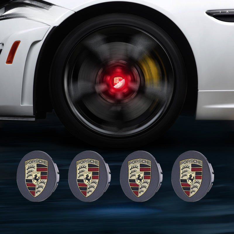 Suitable For Porsche Magnetic Suspension Hub Caps & LED Suspension Luminous Wheel Hub Lights