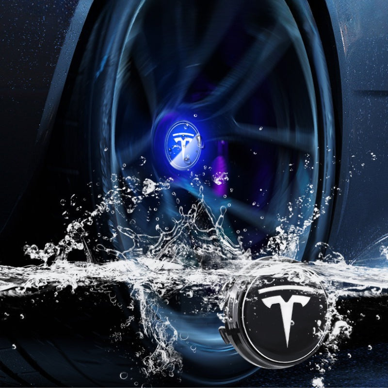 Suitable For Tesla Magnetic Suspension Hub Caps & LED Suspension Luminous Wheel Hub Lights